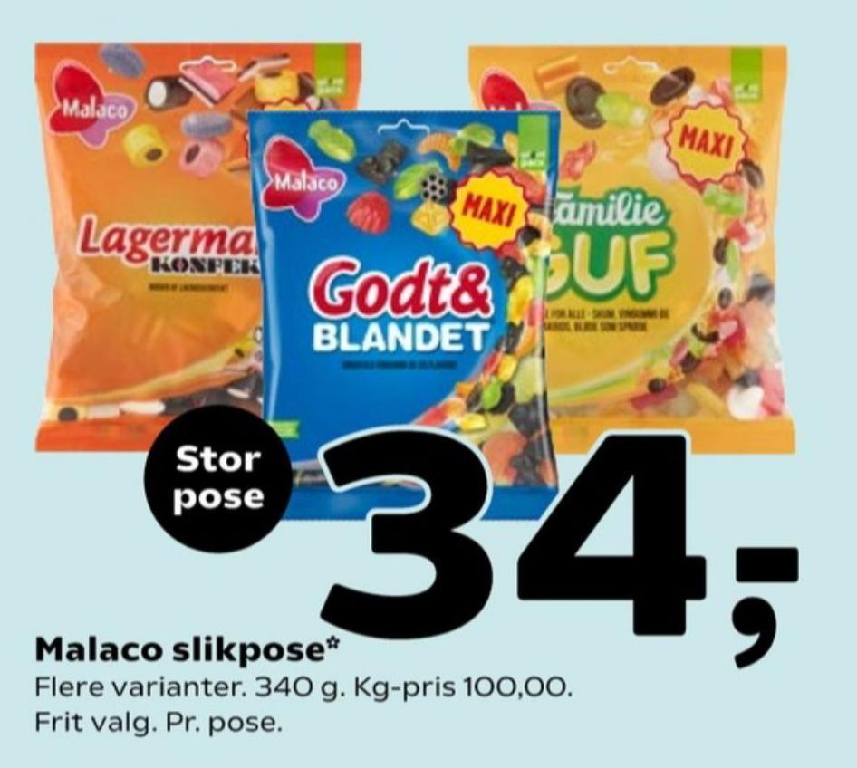 Malaco Godt & Blandet, Slikposer, Fakta september 2022 - Alle Tilbudsavis