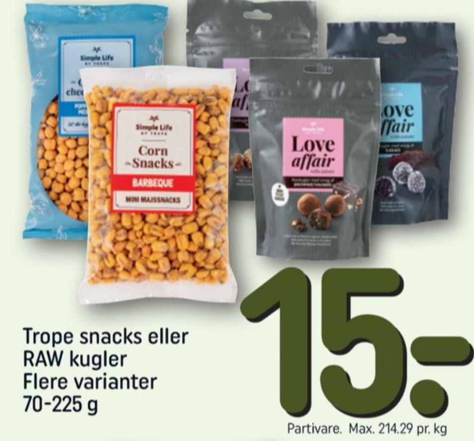 Trope Simple Life, Snacks, Rema 1000 oktober 2021 - Alle Tilbudsavis