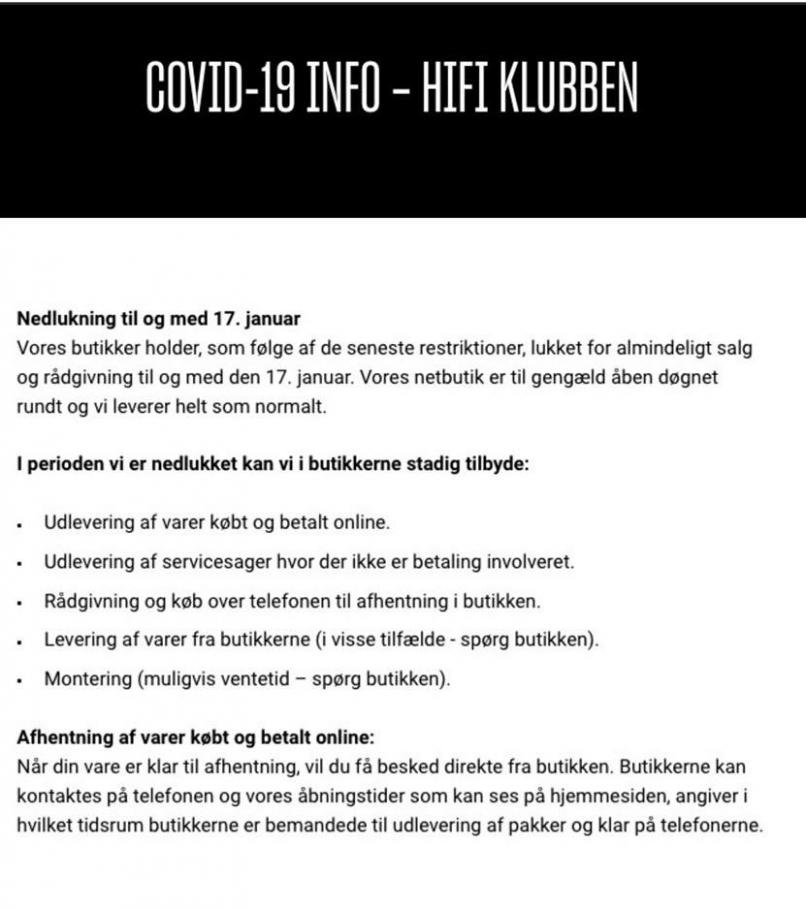Covid-19 Info . Hi-Fi Klubben (2021-01-17-2021-01-17)