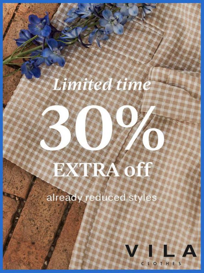 Limited time 30% extra off . Vila (2021-05-15-2021-05-15)