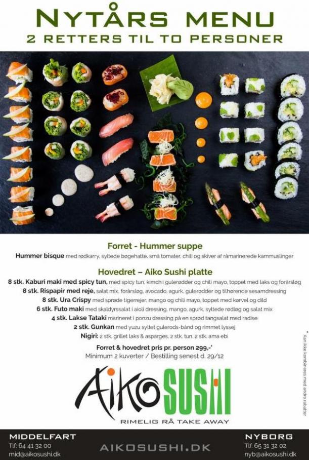 Aiko-Nyta°rs menu 2022. Aiko Sushi (2022-01-31-2022-01-31)