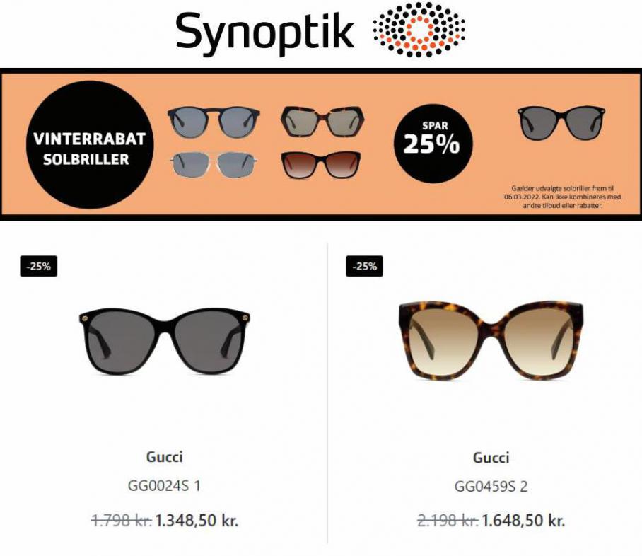 25% off on Sunglasses. Synoptik (2022-02-14-2022-02-14)
