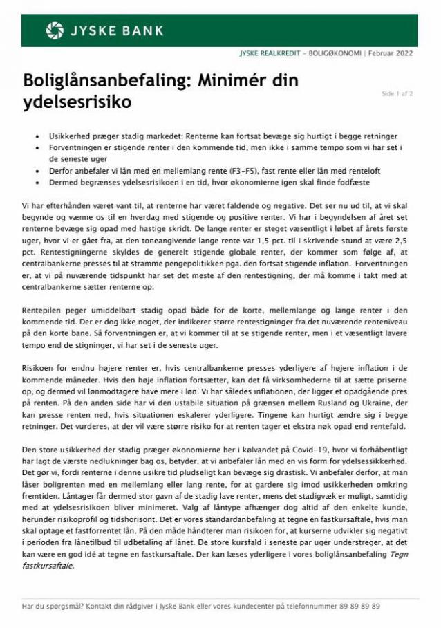 Boliglånsanbefaling. Jyske Bank (2022-03-31-2022-03-31)