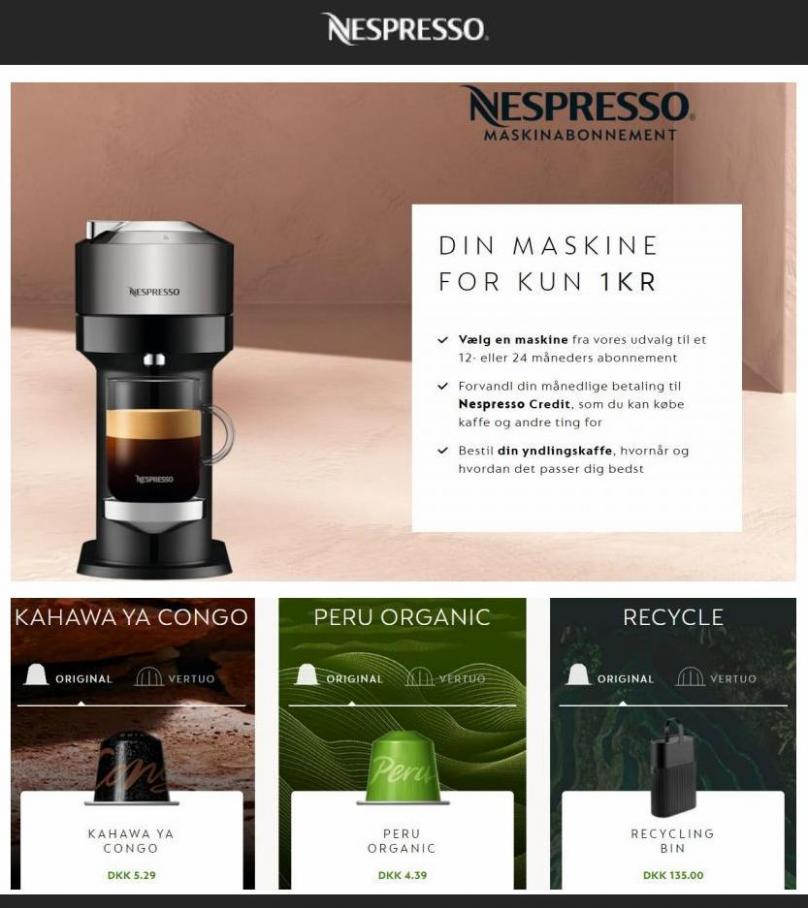 DIN MASKINE FOR KUN 1KR. Nespresso (2022-03-30-2022-03-30)