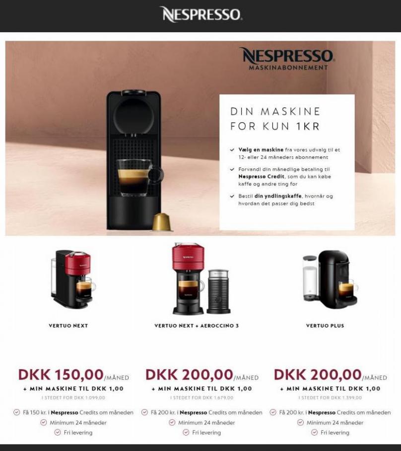 DIN MASKINE FOR KUN 1KR. Nespresso (2022-06-06-2022-06-06)
