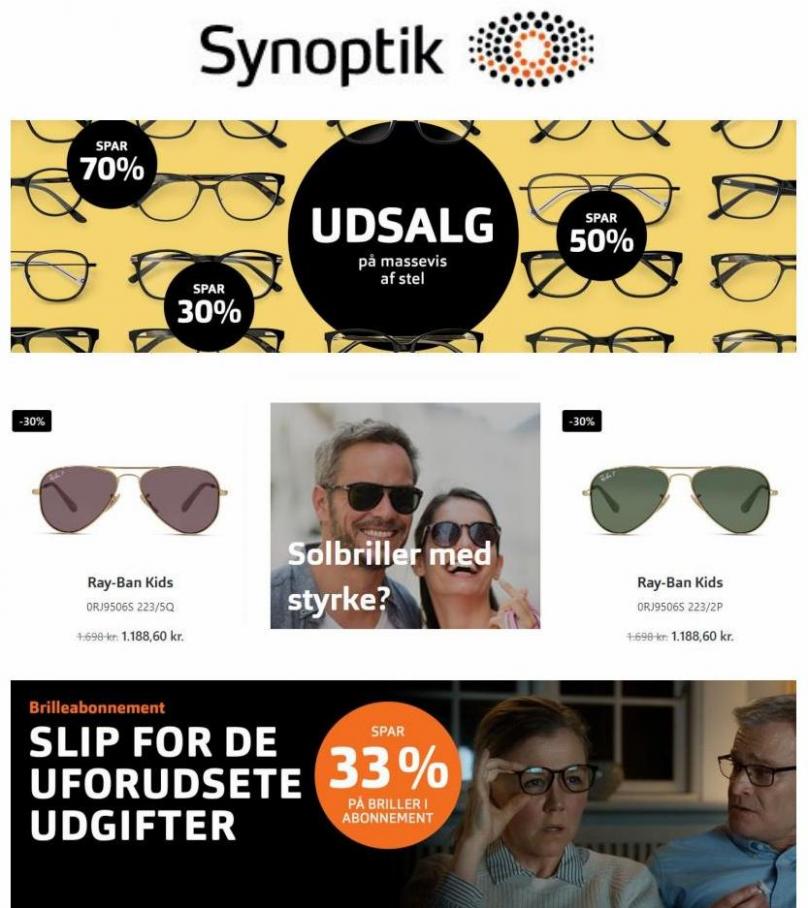 Udsalg på solbriller - 50%. Synoptik (2022-06-27-2022-06-27)
