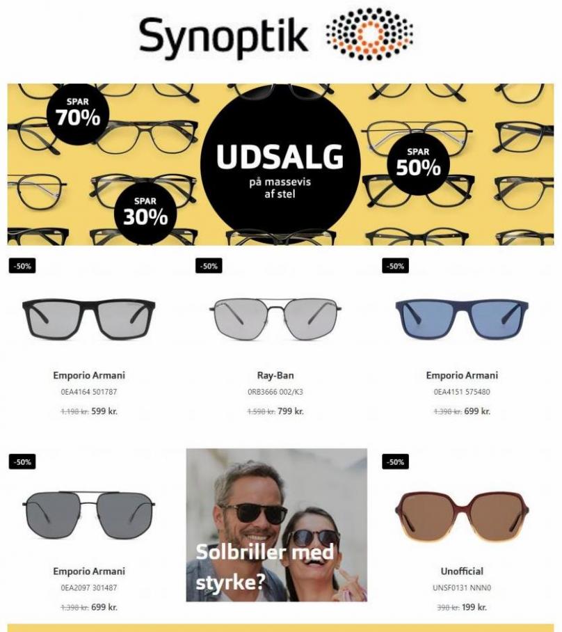 Udsalg på solbriller - 50%. Synoptik (2022-07-06-2022-07-06)