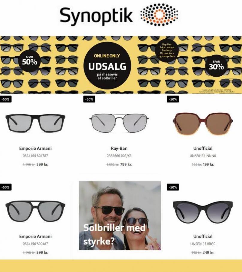 Udsalg på solbriller - 50%. Synoptik (2022-07-24-2022-07-24)