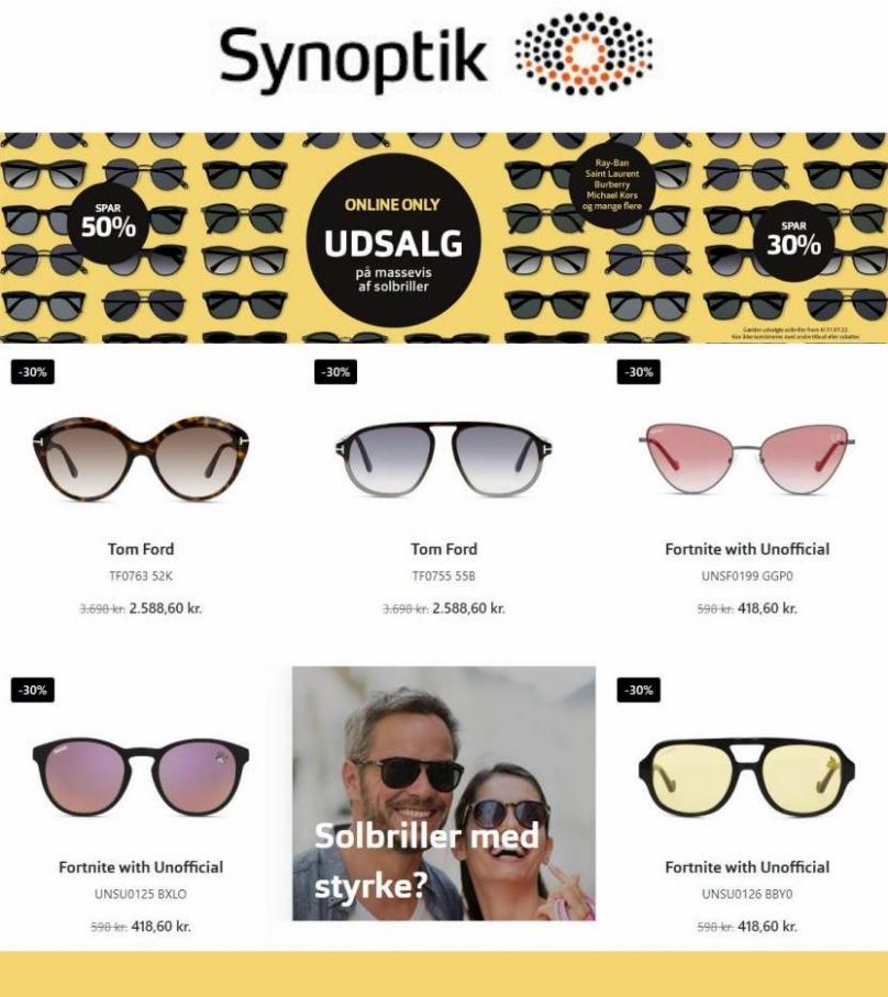 Udsalg på solbriller - 50%. Synoptik (2022-07-14-2022-07-14)
