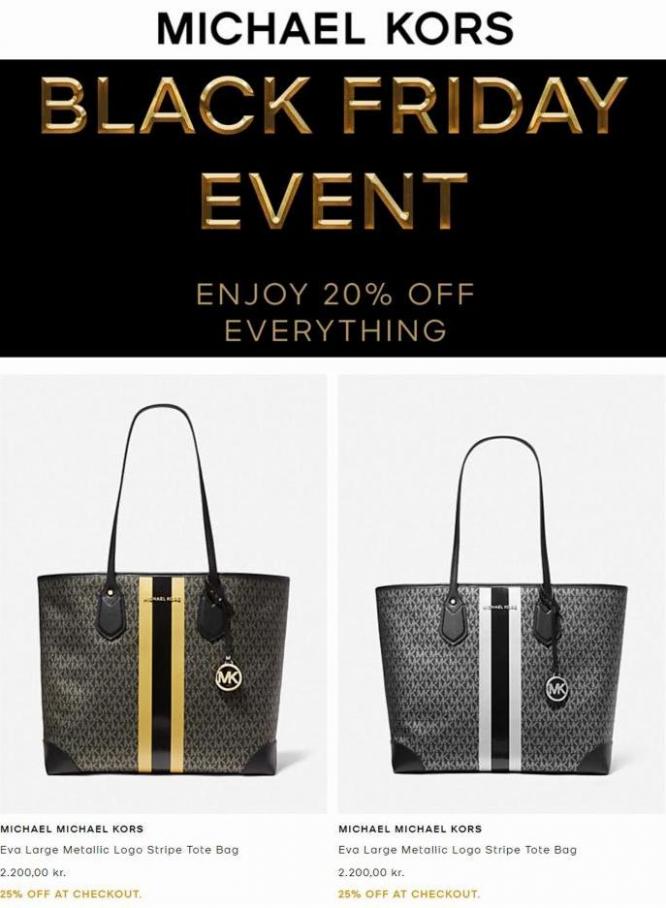 Black Friday 20% Off on Everything. Michael Kors (2022-11-30-2022-11-30)