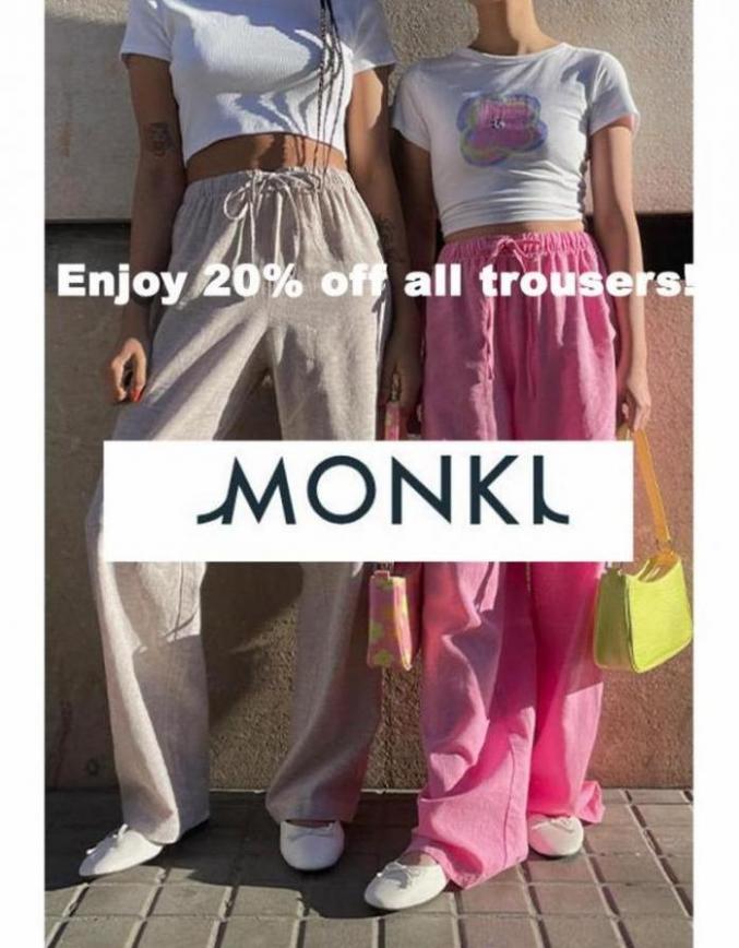 Enjoy 20% off all trousers!. Monki (2023-04-26-2023-04-26)